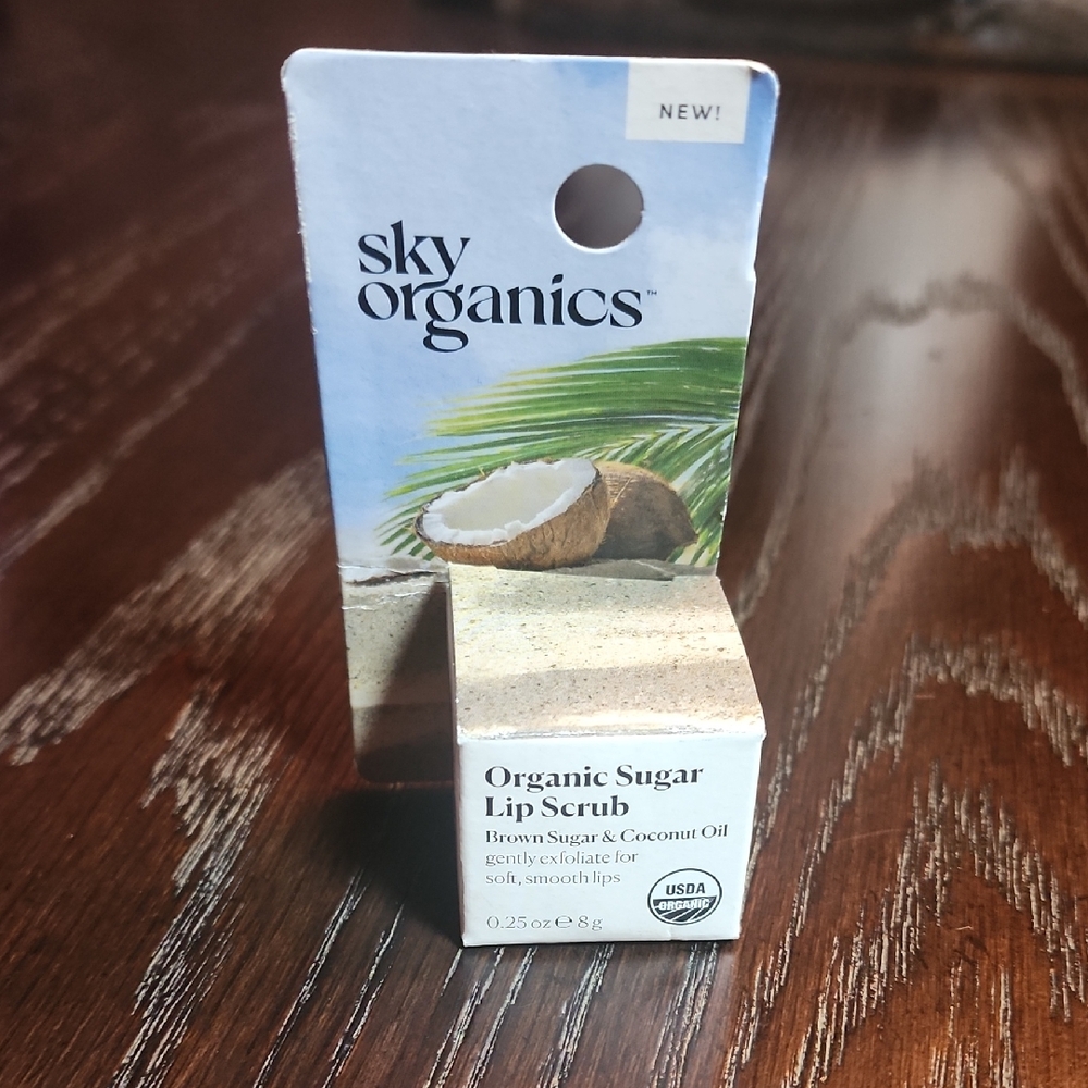 NWOT Sky Organics Organic Sugar Lip Scrub